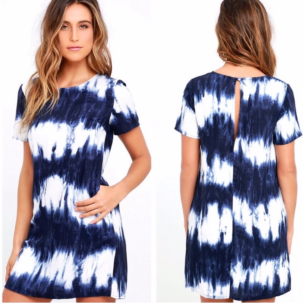 Lulu’s Blue Tie Dye Shift Dress